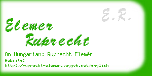 elemer ruprecht business card