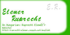 elemer ruprecht business card